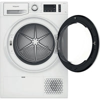 Thumbnail Hotpoint NTSM1182SKUK 8kg Heat Pump Condenser Dryer in White - 40333352468703