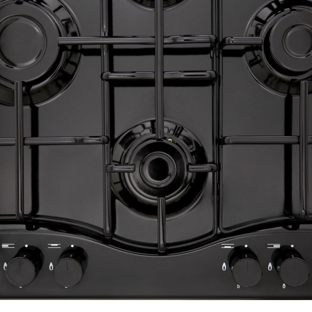 Hotpoint PCN642HBK 60cm Four Burner Gas Hob Black | Atlantic Electrics - 39478041936095 