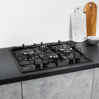 Thumbnail Hotpoint PCN642HBK 60cm Four Burner Gas Hob Black - 39478041903327