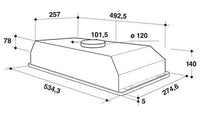 Thumbnail Hotpoint PCT64FLSS 53 cm Canopy Cooker Hood - 39478039773407