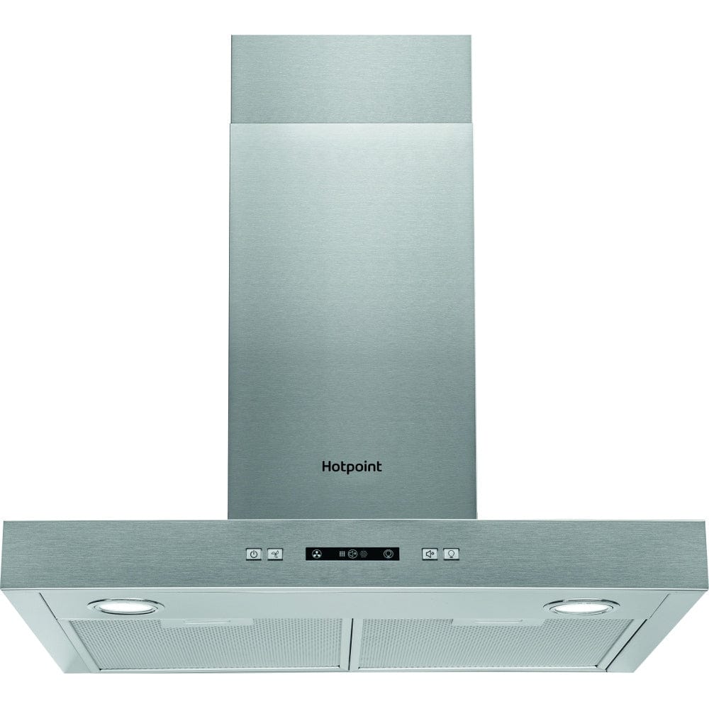 Hotpoint PHBS67FLLIX 60cm Shelf Style Chimney Cooker Hood - Stainless Steel | Atlantic Electrics - 39478039150815 