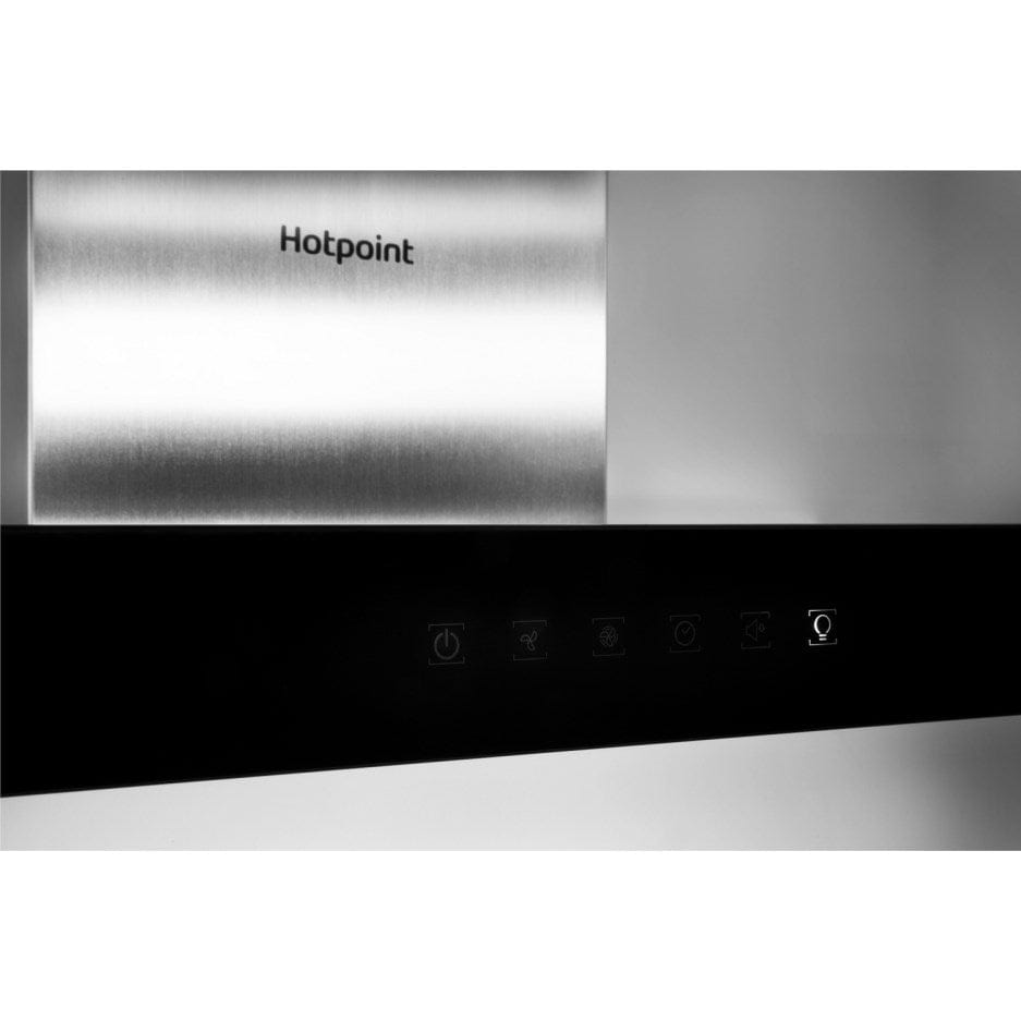 HOTPOINT PHBS68FLTIX Box Design Touch Control 60cm Chimney Cooker Hood Stainless Steel - Atlantic Electrics - 39478045147359 