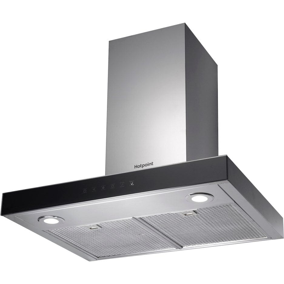 HOTPOINT PHBS68FLTIX Box Design Touch Control 60cm Chimney Cooker Hood Stainless Steel - Atlantic Electrics - 39478045475039 