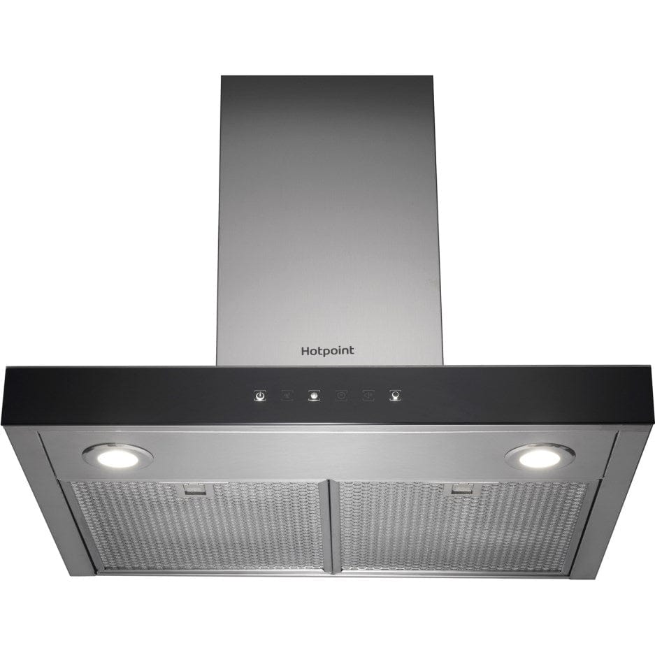 HOTPOINT PHBS68FLTIX Box Design Touch Control 60cm Chimney Cooker Hood Stainless Steel - Atlantic Electrics - 39478045114591 