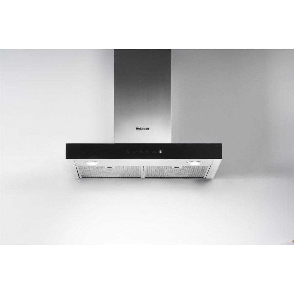 HOTPOINT PHBS68FLTIX Box Design Touch Control 60cm Chimney Cooker Hood Stainless Steel | Atlantic Electrics - 39478045376735 