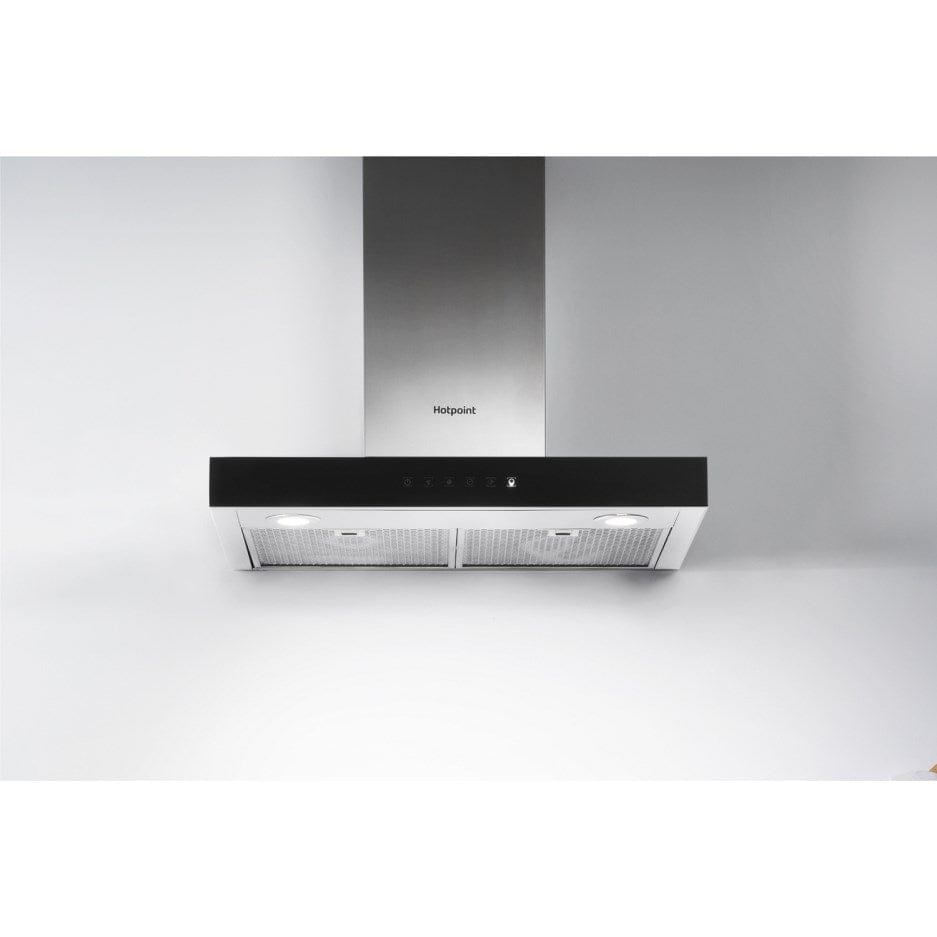 HOTPOINT PHBS68FLTIX Box Design Touch Control 60cm Chimney Cooker Hood Stainless Steel - Atlantic Electrics - 39478045376735 