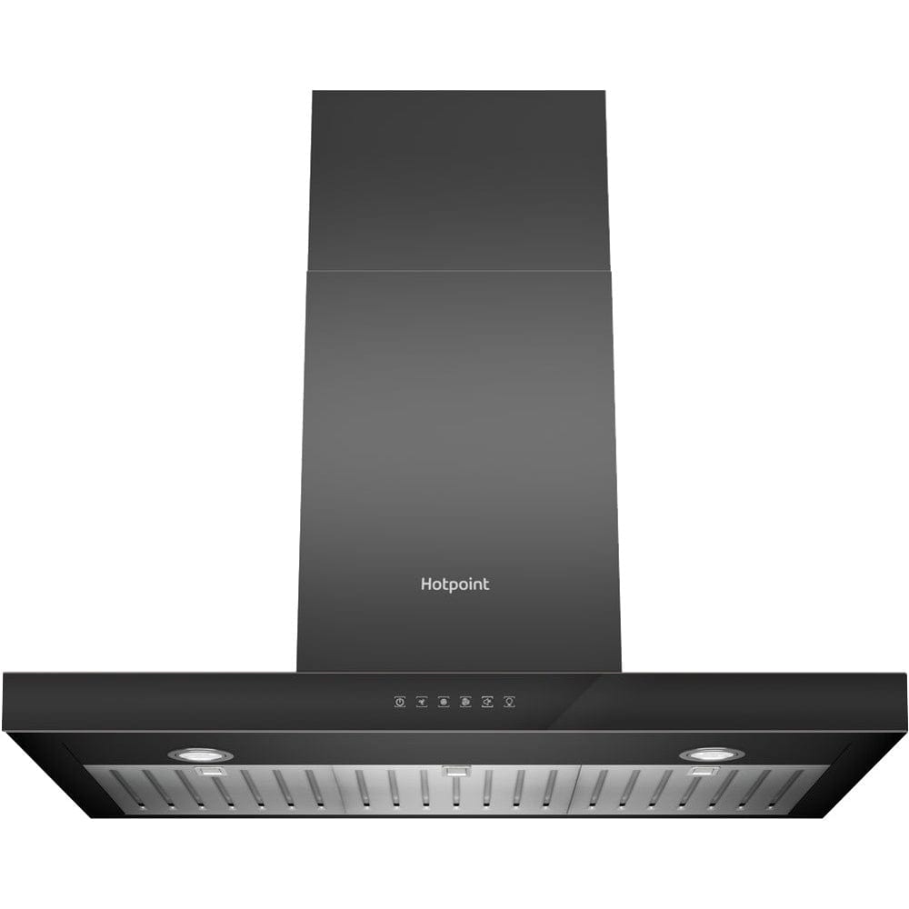 Hotpoint PHBS98CLTDK Box Design Touch Control 60cm Chimney Cooker Hood Black | Atlantic Electrics