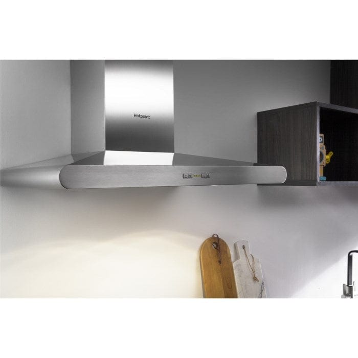 HOTPOINT PHC77FLBIX 70cm Chimney Cooker Hood - Stainless Steel | Atlantic Electrics