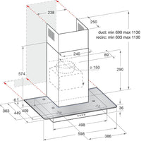 Thumbnail Hotpoint PHFG64FLMX 60cm Chimney Cooker Hood With Flat Glass Canopy - 39478039511263