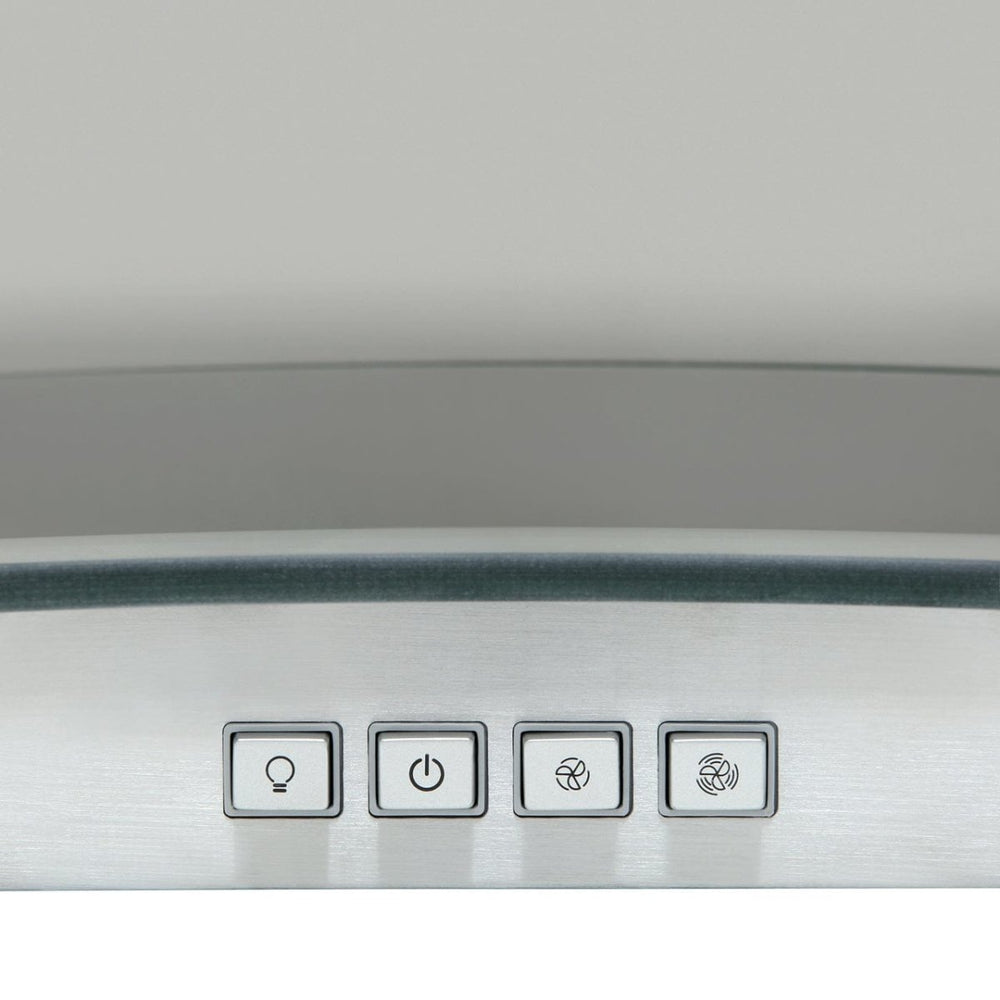HOTPOINT PHGC64FLMX 60cm Cooker Hood With Curved Glass Canopy - Stainless Steel | Atlantic Electrics - 39478040953055 