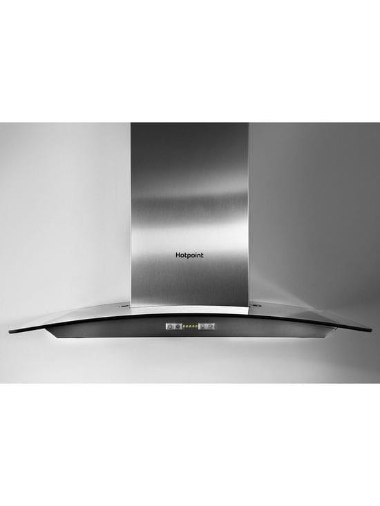 Hotpoint PHGC74FLMX 70cm Cooker Hood With Curved Glass Canopy - Stainless Steel - Atlantic Electrics - 39478040658143 