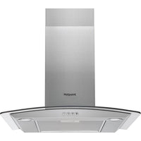Thumbnail Hotpoint PHGC74FLMX 70cm Cooker Hood With Curved Glass Canopy - 39478040625375