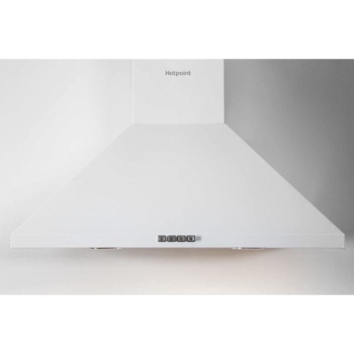Hotpoint PHPC65FLMX 60cm Chimney Cooker Hood - White | Atlantic Electrics