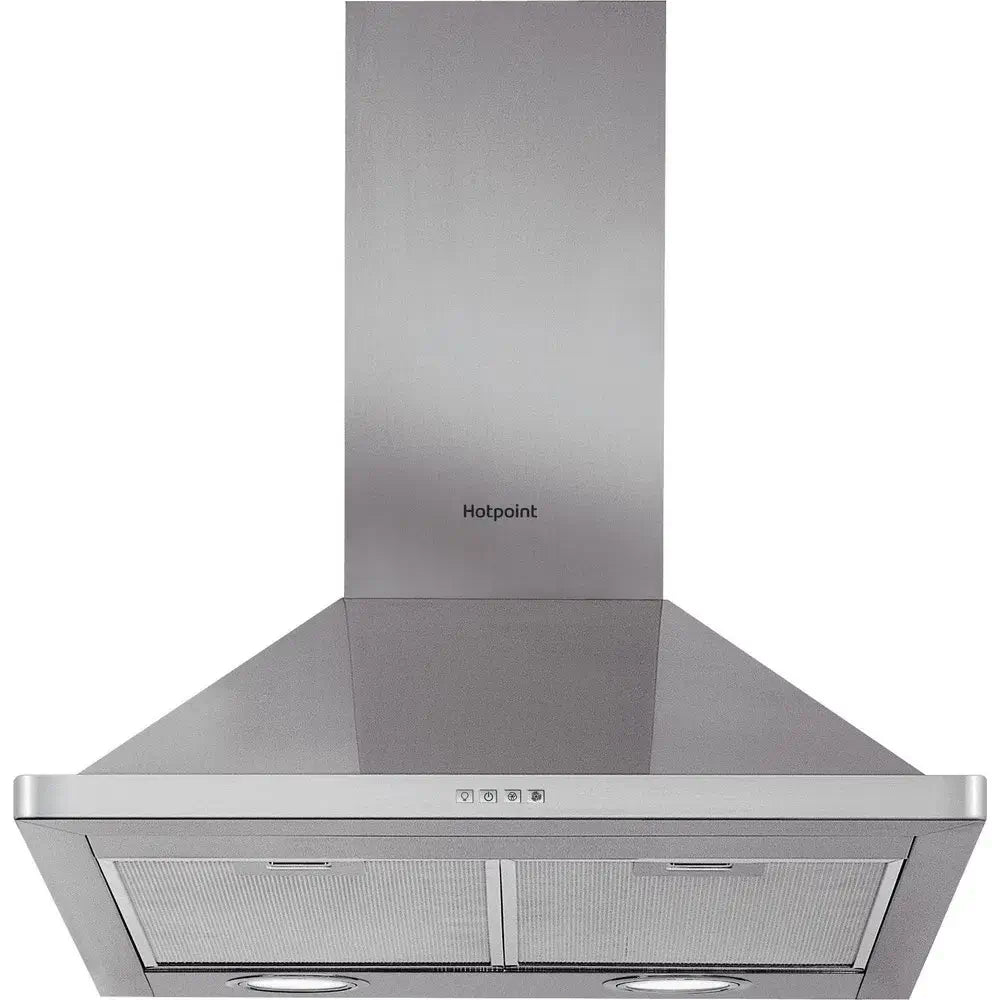 Hotpoint PHPN65FLMX1 Cooker Hood, 60cm Wide - Pyramid Design, Stainless Steel - Atlantic Electrics - 40157513384159 