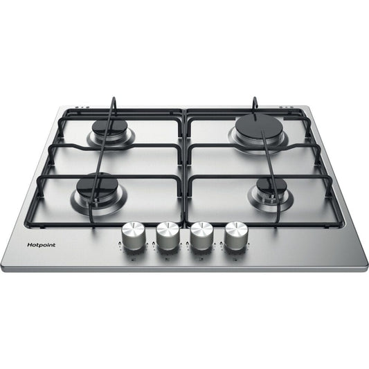 Hotpoint PPH60PFIXUK 60cm 4 Burner Gas Hob Stainless Steel | Atlantic Electrics