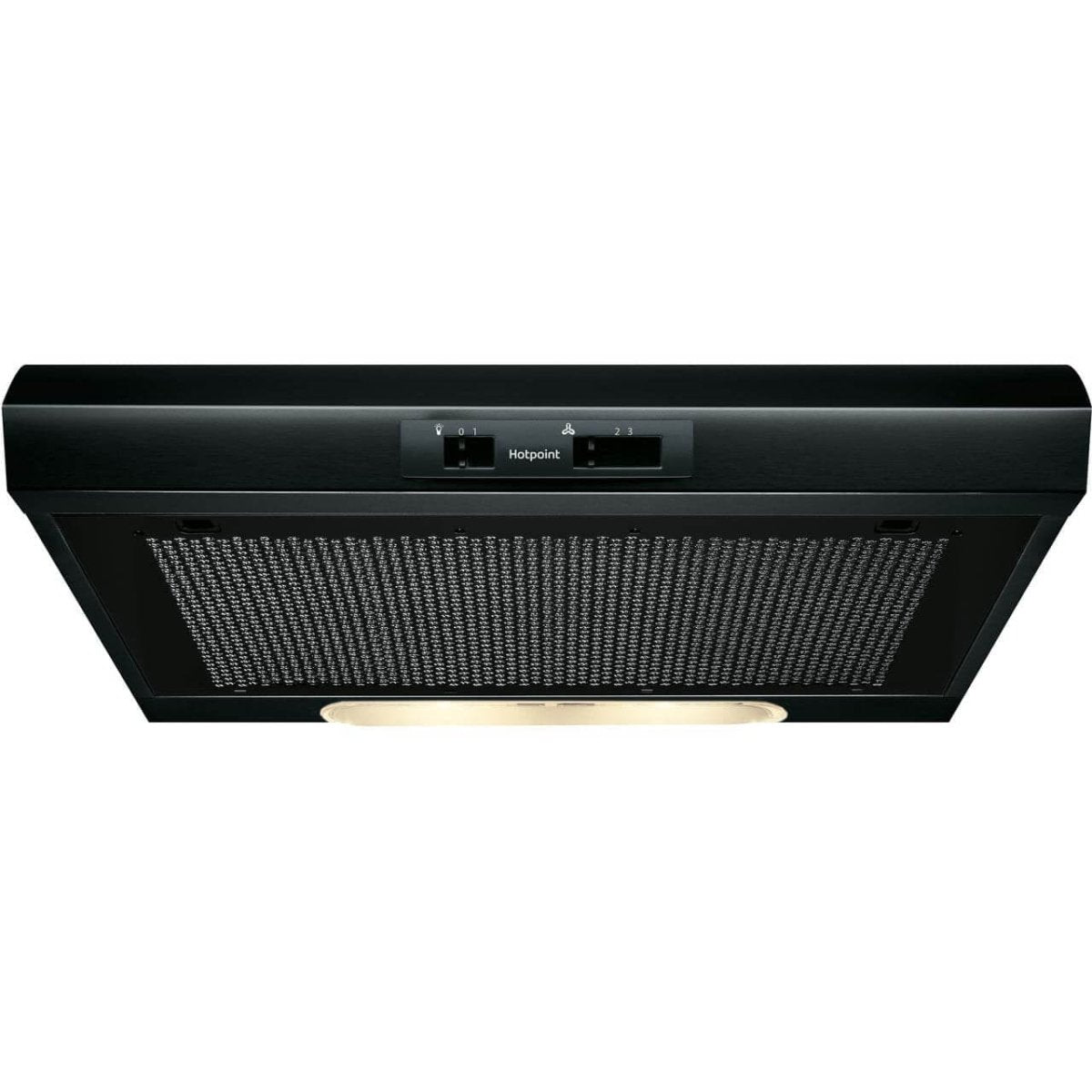 Hotpoint PSLMO65FLSK 60cm Conventional Cooker Hood - Black | Atlantic Electrics