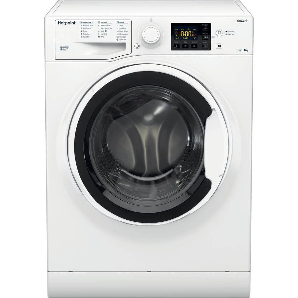 Hotpoint RDG8643WWUKN Futura 8kg Wash 6kg Dry 1400rpm Freestanding Washer Dryer - White | Atlantic Electrics