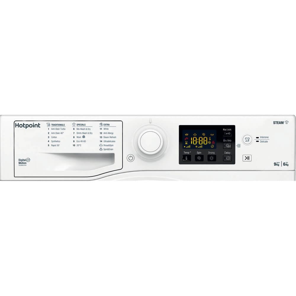 Hotpoint RDG9643WUKN 9Kg - 6Kg Freestanding Washer Dryer with 1400 rpm White | Atlantic Electrics