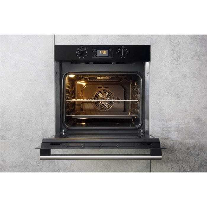Hotpoint SA2540HBL 8 Function Electric Built-in Single Oven - Black | Atlantic Electrics