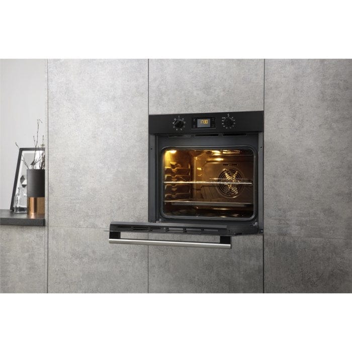 Hotpoint SA2540HBL 8 Function Electric Built-in Single Oven - Black - Atlantic Electrics - 39478053372127 