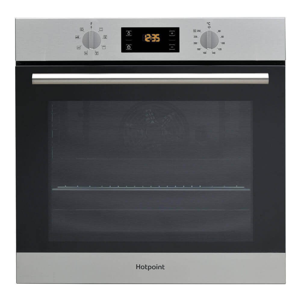 Hotpoint SA2540HIX 8 Function Electric Built-in Single Oven - Stainless Steel | Atlantic Electrics - 39478050062559 