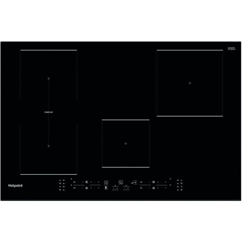 Hotpoint TB3977BBF 77cm Touch Control 4 Zone 70cm Induction Hob - Black | Atlantic Electrics - 39478049210591 