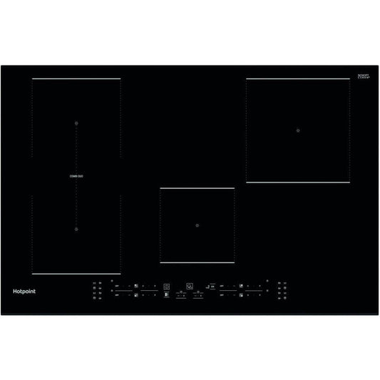 Hotpoint TB3977BBF 77cm Touch Control 4 Zone 70cm Induction Hob - Black | Atlantic Electrics