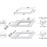 Thumbnail Hotpoint TQ1460SNE Touch Control 4 Zone Induction Hob - 39478051471583