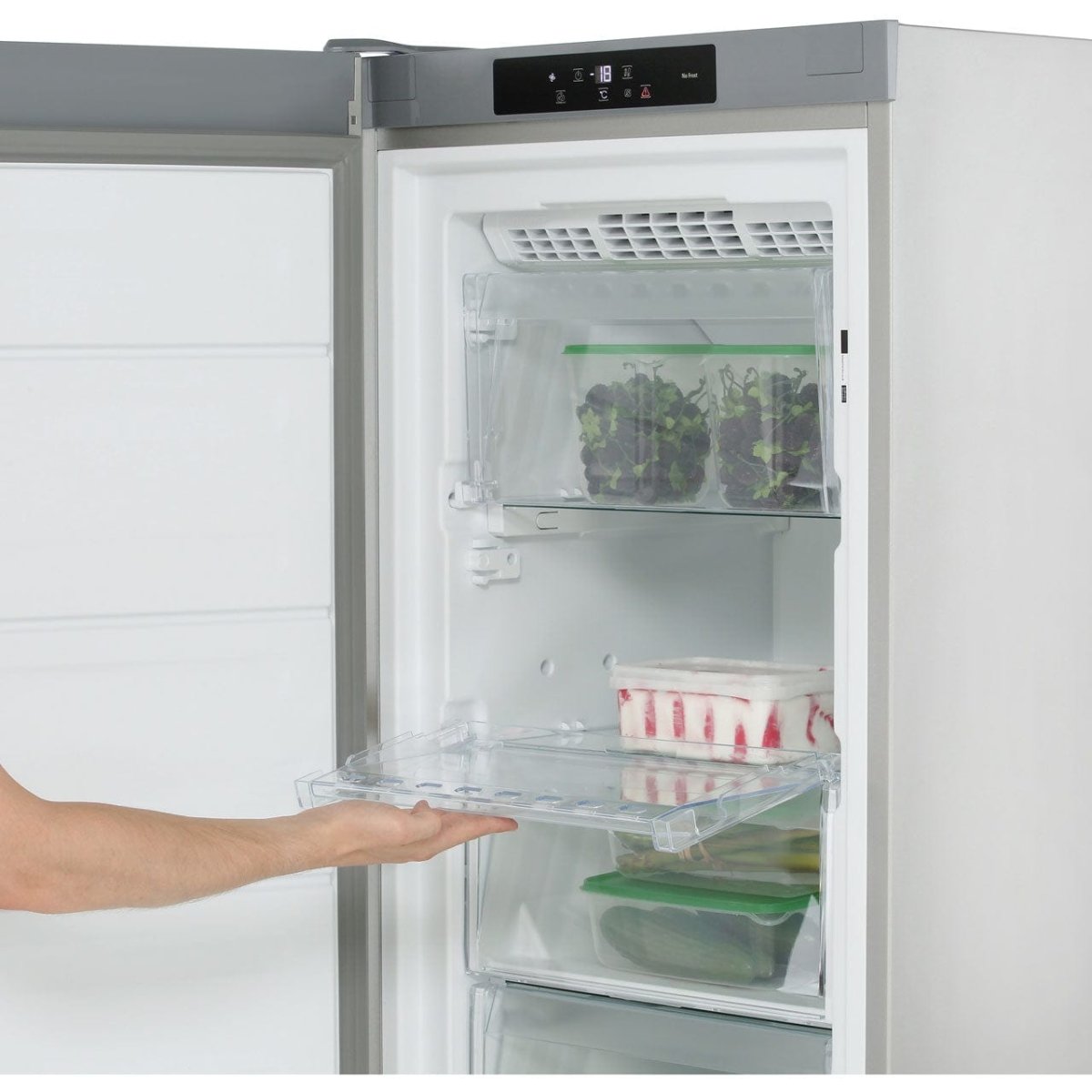 Hotpoint UH8F1CW 260 Litre Freestanding Upright Freezer 188cm Tall Frost Free 59.5cm Wide - White - Atlantic Electrics