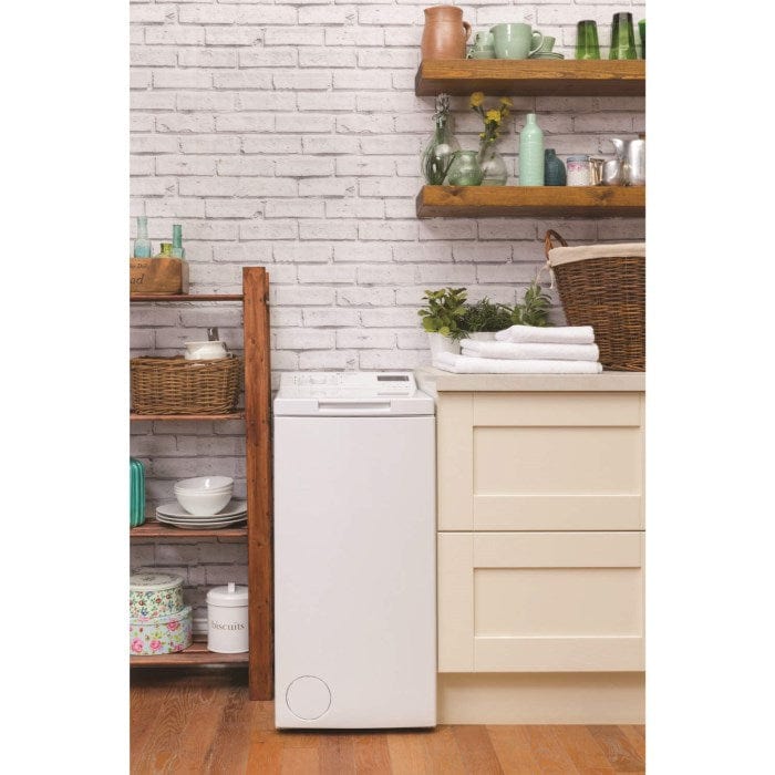 Hotpoint WMTF722UUKN 7kg 1200rpm Freestanding Top Loading Washing Machine - White | Atlantic Electrics - 39478056878303 