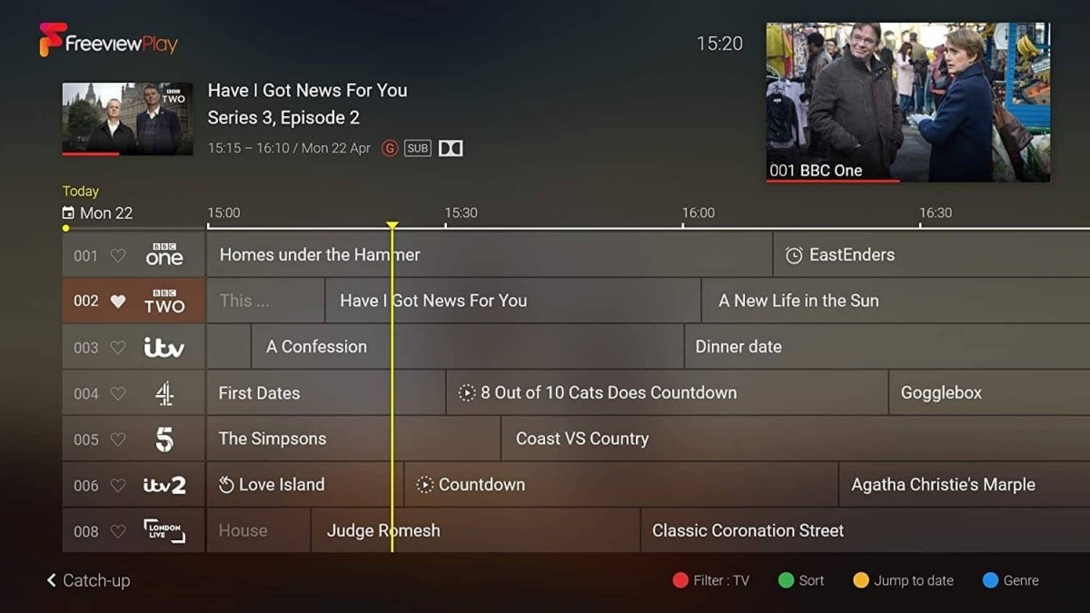 Humax FVPAURA4KGTR2TB Aura Android TV 4K Recorder Freeview Box 2TB Black | Atlantic Electrics