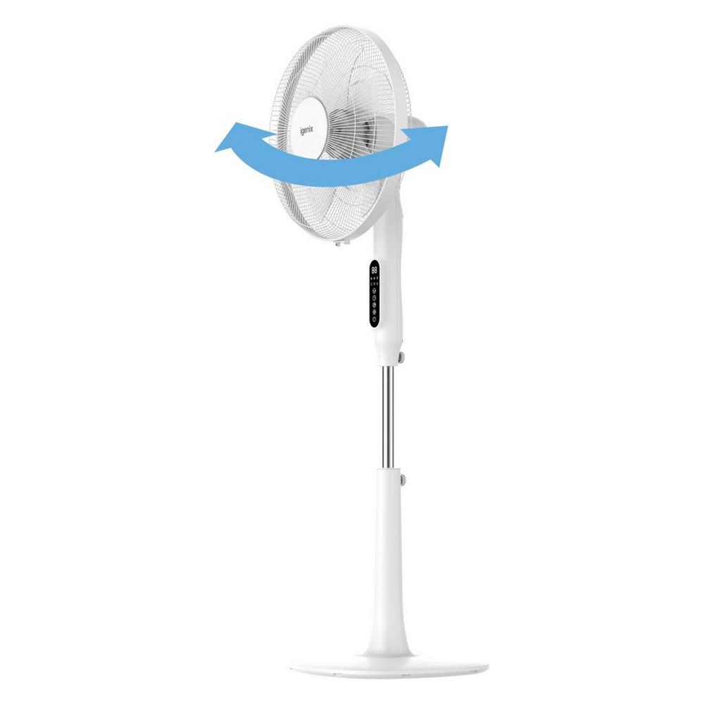 Igenix IGFD2016W Cooling Fan with a 15-hour timer - White | Atlantic Electrics - 40743681622239 