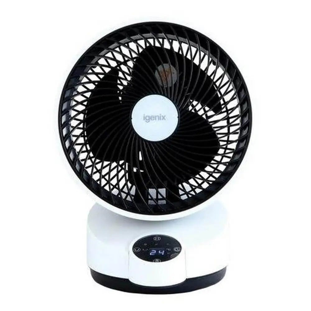 Igenix IGFD4010W 10" Cooling Oscillation & Tilt Fan White/Black - Atlantic Electrics - 39915487985887 