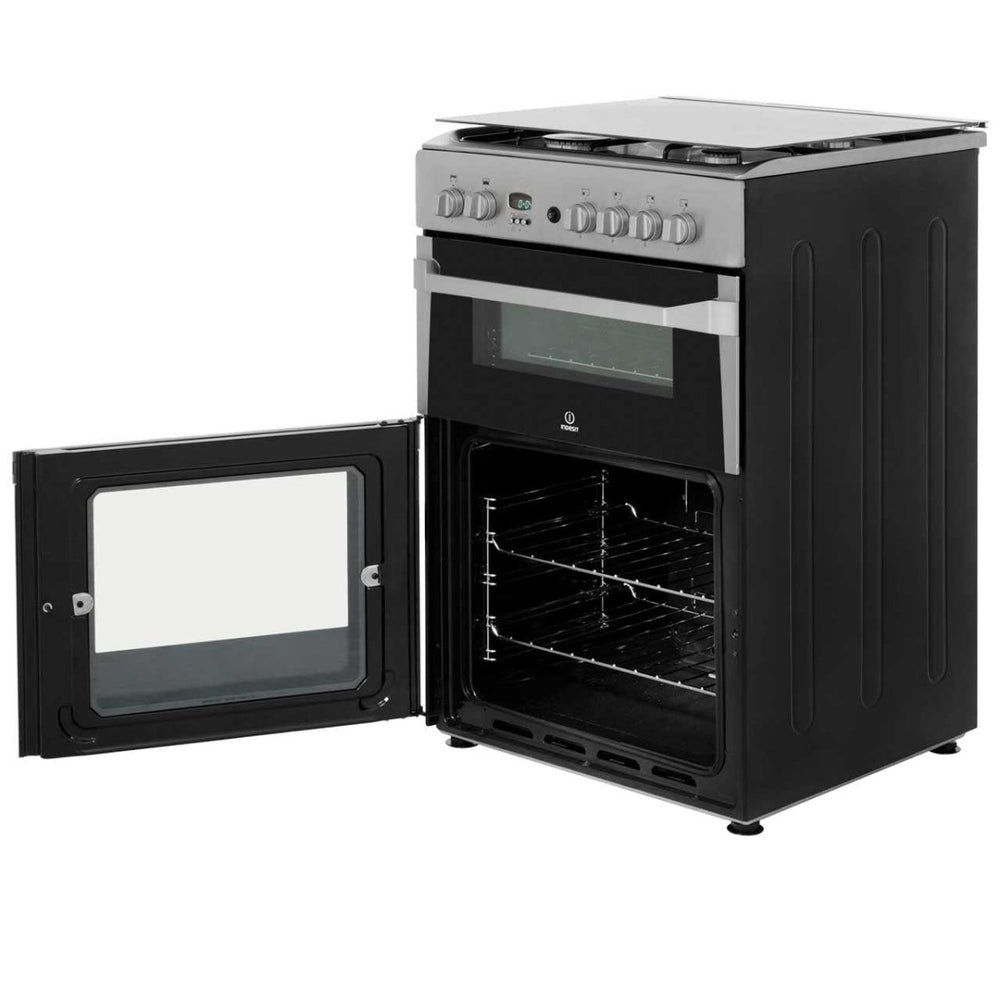 Indesit Advance ID60G2K Gas Cooker - Black - A Rated | Atlantic Electrics - 39478058418399 