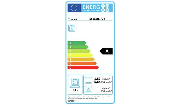 Indesit Advance ID60G2K Gas Cooker - Black - A Rated | Atlantic Electrics - 39478058483935 