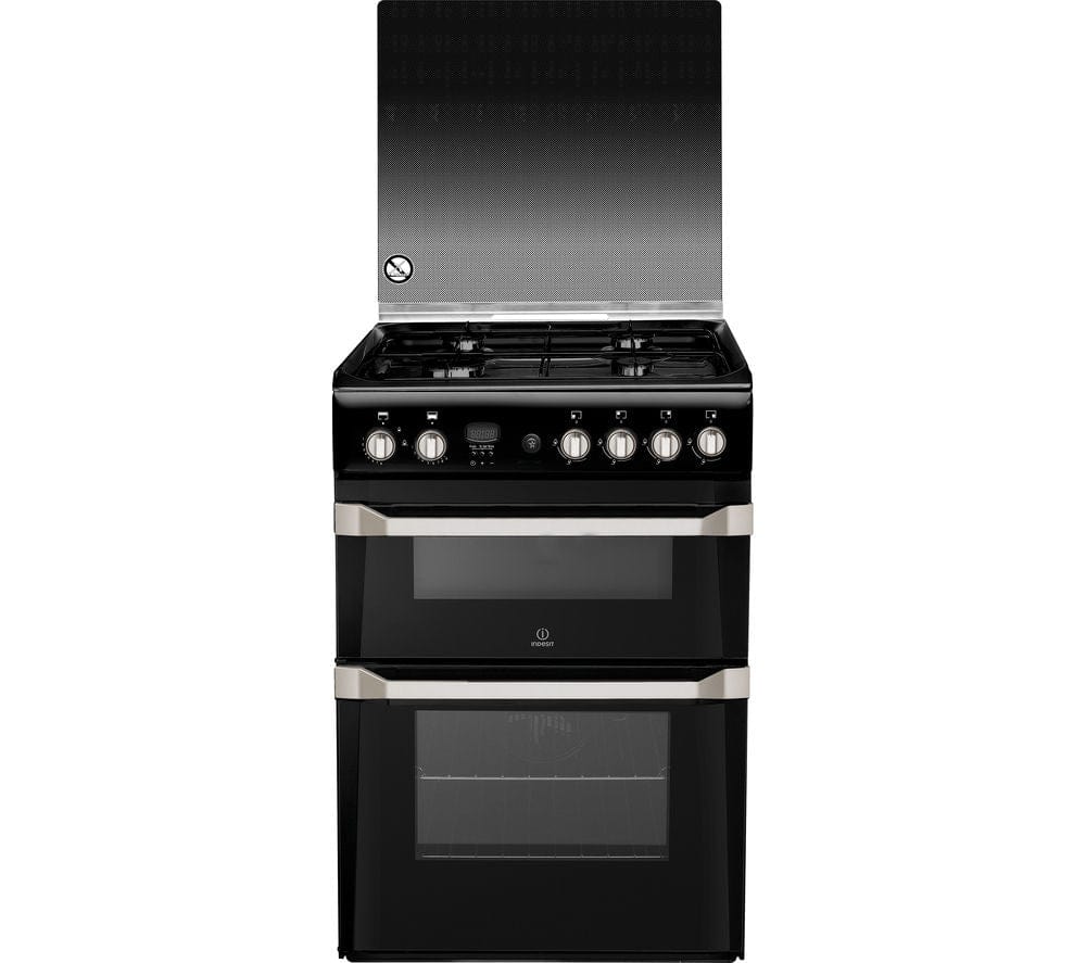 Indesit Advance ID60G2K Gas Cooker - Black - A Rated - Atlantic Electrics - 39478058385631 