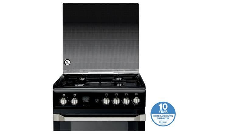 Indesit Advance ID60G2K Gas Cooker - Black - A Rated - Atlantic Electrics