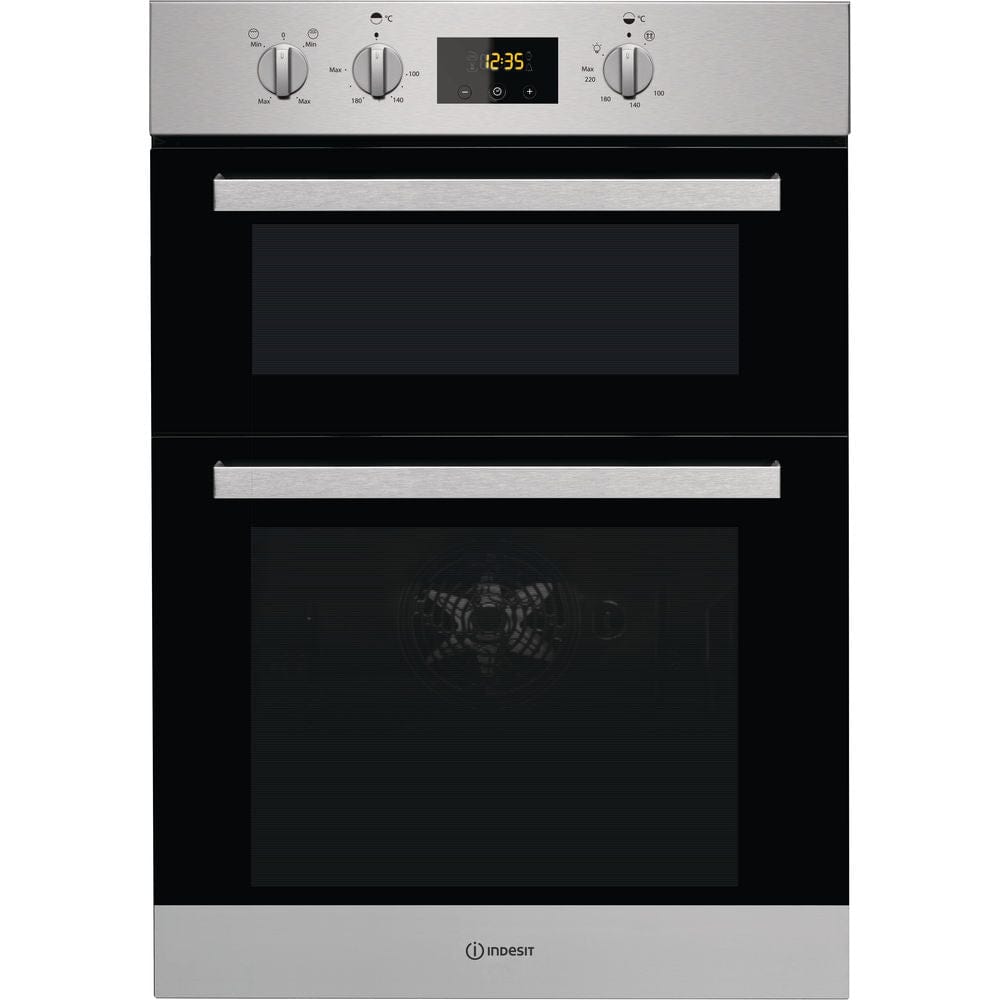 Indesit Aria IDD6340IX Built In Electric Double Oven - Stainless Steel - A/A Rated - Atlantic Electrics