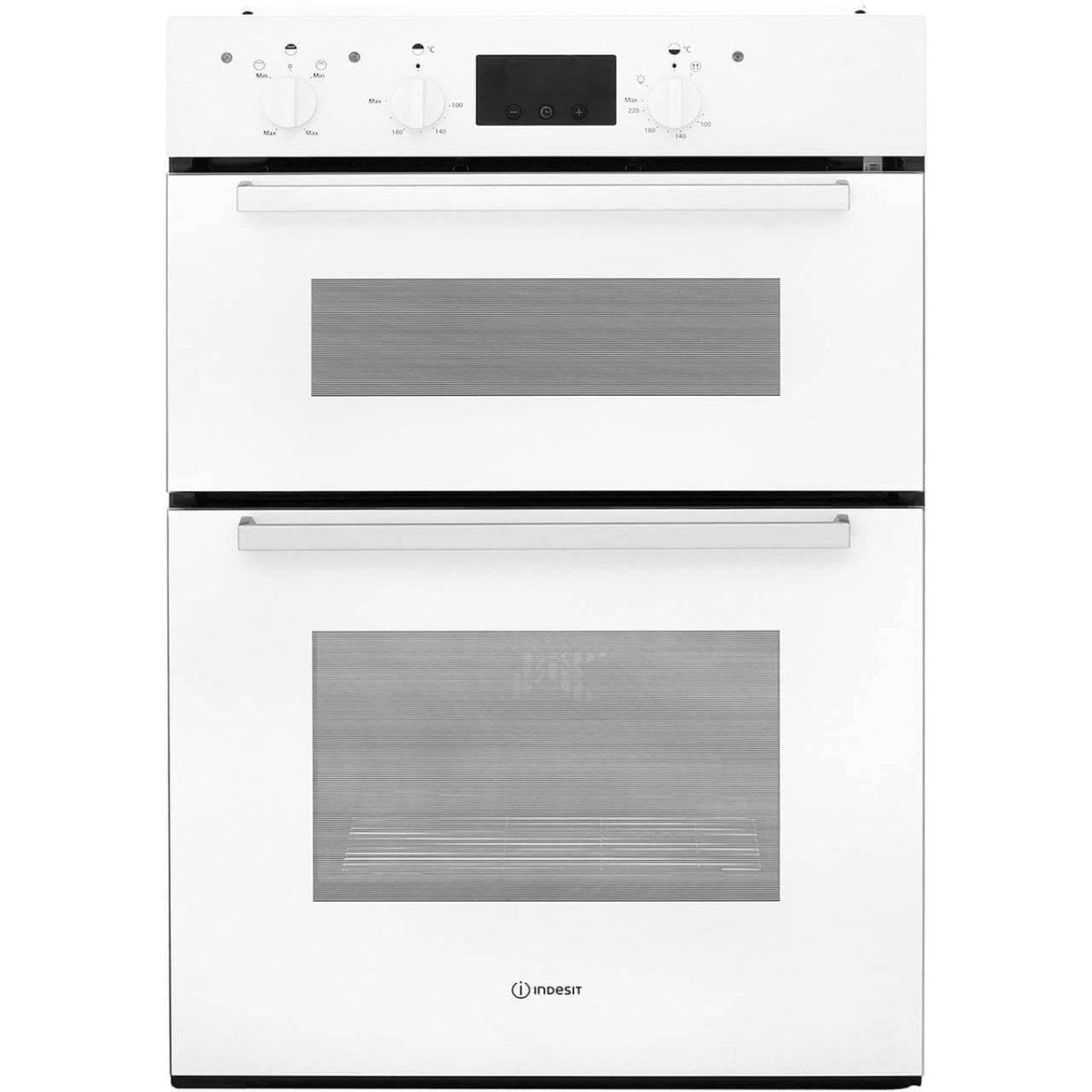 Indesit Aria IDD6340WH Built In Electric Double Oven - White - A/A Rated | Atlantic Electrics
