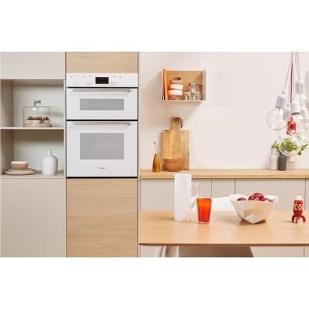 Indesit Aria IDD6340WH Built In Electric Double Oven - White - A/A Rated - Atlantic Electrics - 39478060974303 