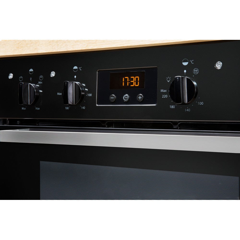 Indesit Aria IDU6340BL Built Under Double Oven With Feet - Black - B-B Rated - Atlantic Electrics - 39478059729119 