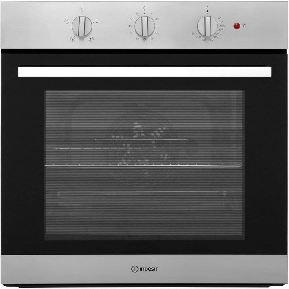 Indesit Aria IFW6330IX Built In Electric Single Oven 66 litre - Stainless Steel - A Rated - Atlantic Electrics - 39478060450015 