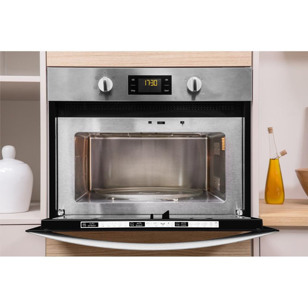 Indesit Aria MWI3443IX Built-in Microwave in Stainless Steel | Atlantic Electrics - 39478060286175 