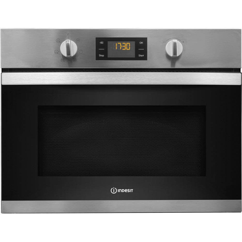 Indesit Aria MWI3443IX Built-in Microwave in Stainless Steel | Atlantic Electrics - 39478060155103 