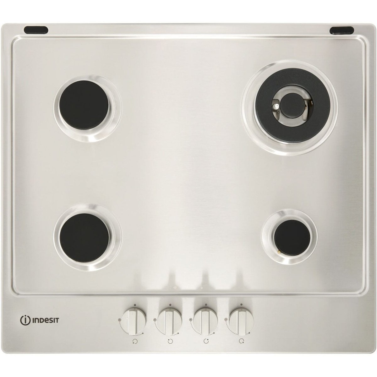 Indesit Aria THP641WIXI 59cm Gas Hob - Stainless Steel | Atlantic Electrics