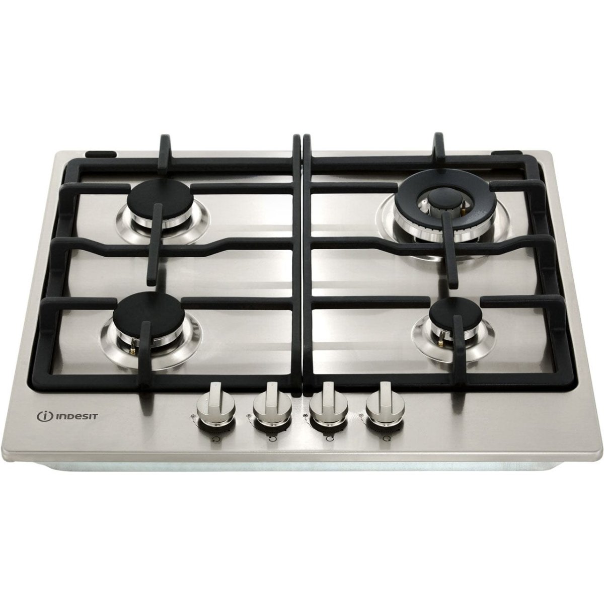 Indesit Aria THP641WIXI 59cm Gas Hob - Stainless Steel | Atlantic Electrics