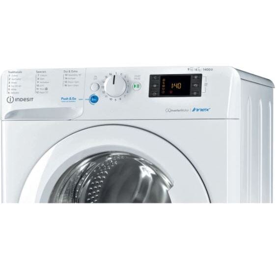 Indesit BDE961483XWUKN 9Kg - 6Kg Washer Dryer with 1400 rpm - White - A Energy Rated | Atlantic Electrics - 39478066217183 