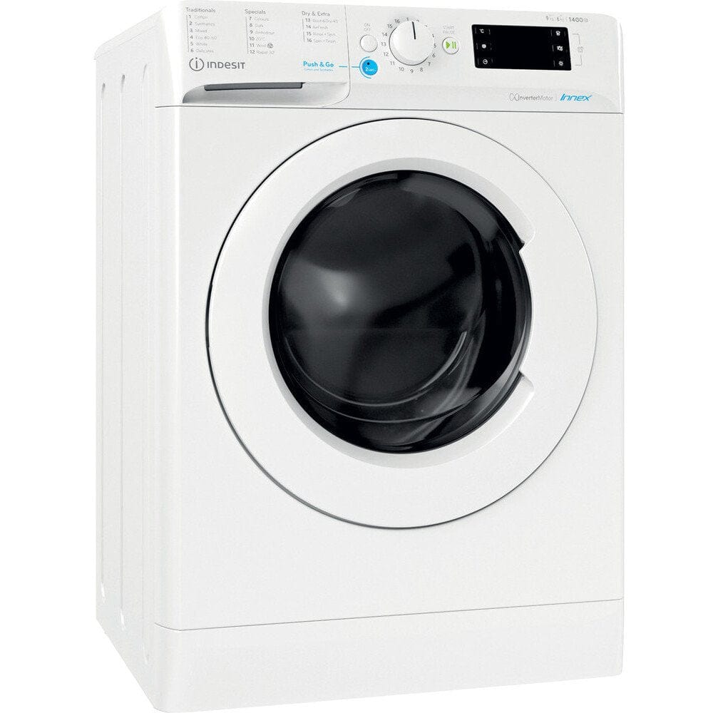 Indesit BDE96436XWUKN 9Kg / 6Kg Washer Dryer With 1400 Rpm - White | Atlantic Electrics - 39478069919967 