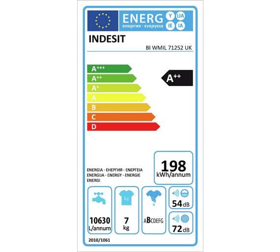 Indesit BIWMIL71252 Integrated 7Kg Washing Machine with 1200 rpm | Atlantic Electrics - 39478068216031 