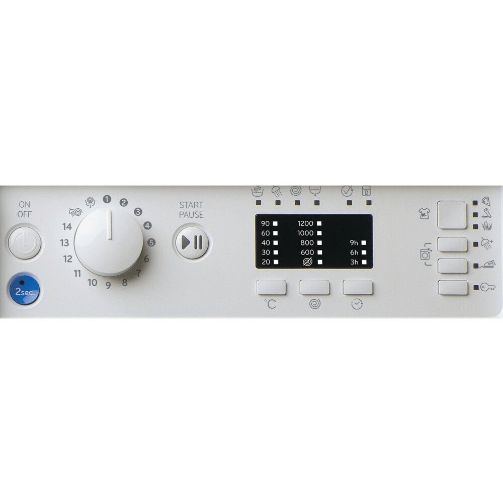 Indesit BIWMIL81284 8kg 1200rpm Integrated Washing Machine - White | Atlantic Electrics - 39478068609247 